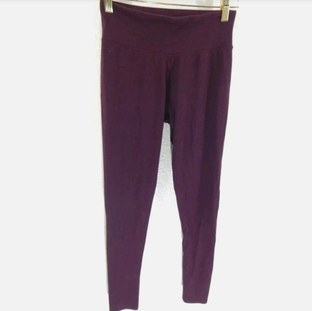 Aerie Burgundy Cotton Knit Leggings
